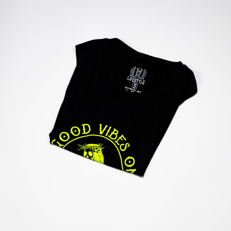 Good Vibes Only Ladies Tank Top/Neon Logo