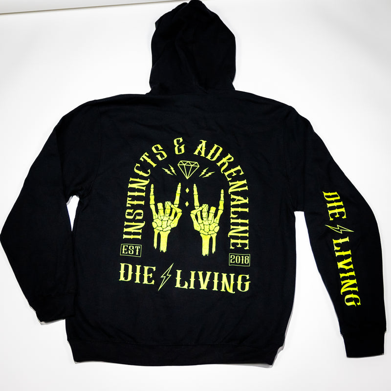 Die Living Hoodie- Neon Logo