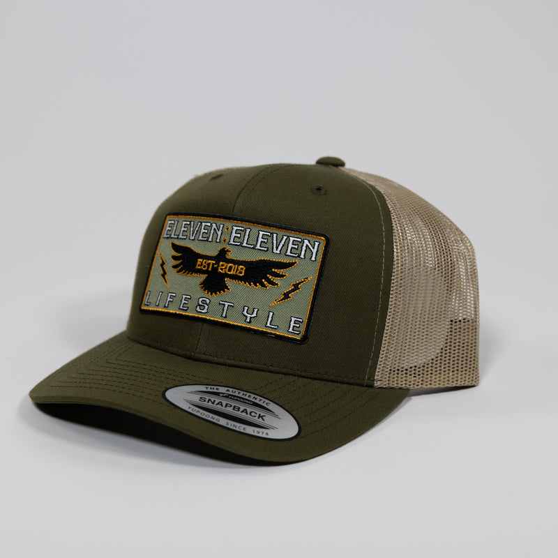 Green and Tan Trucker / Green Screaming Eagle