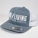 Die Living - Grey / White and White Mesh Trucker