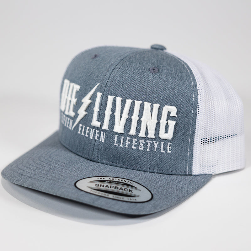 Die Living - Grey / White and White Mesh Trucker