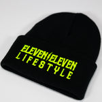 Black Embroidered Cuff Toque