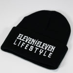 Black Embroidered Cuff Toque